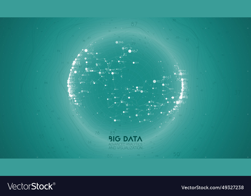 Big Data Visualization Futuristic Infographic Vector Image Big Data Visualization Futuristic Infographic Vector Image