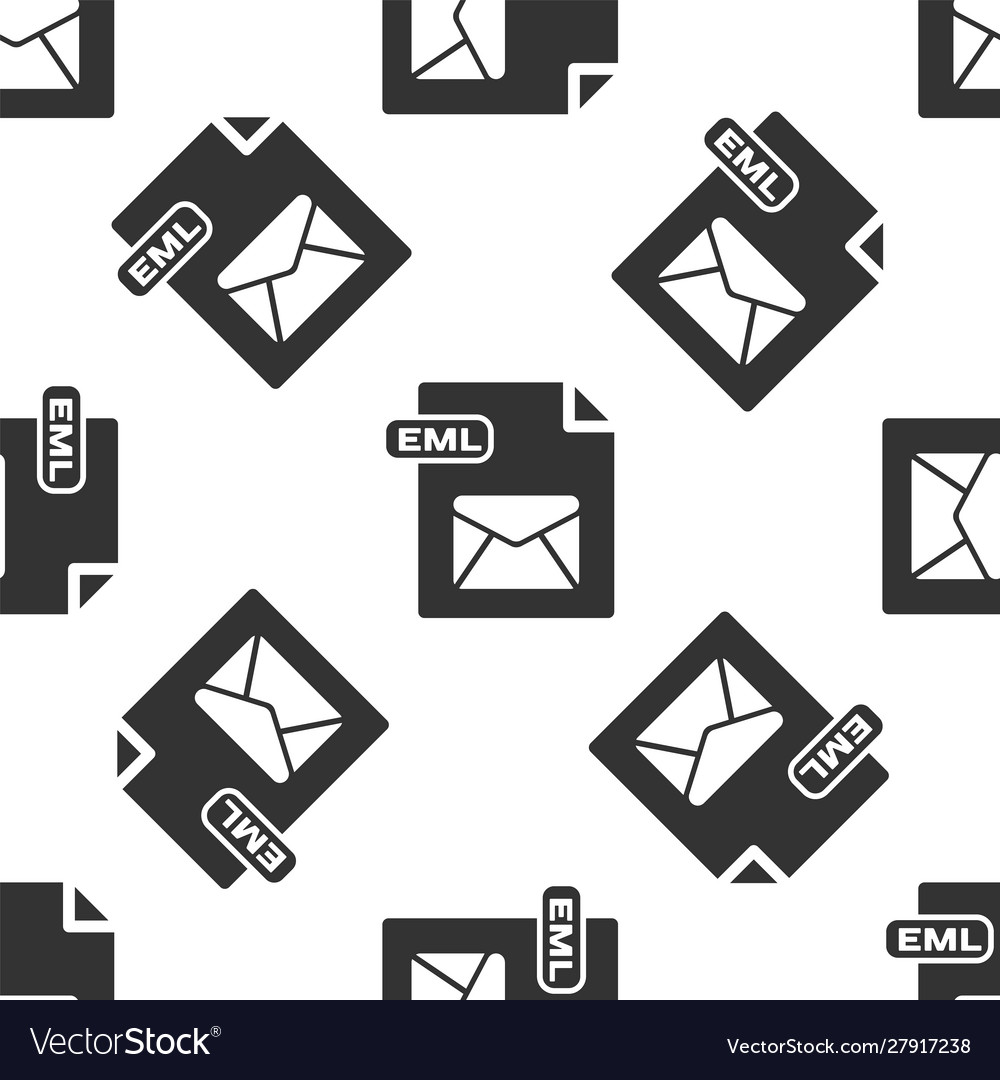 Grey eml file document download button icon