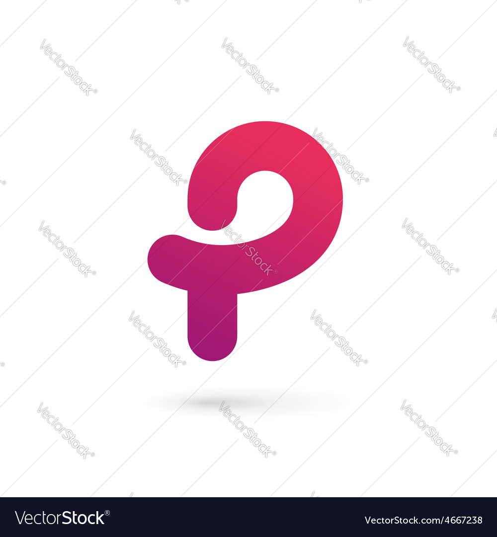 Letter p logo icon design template elements Vector Image