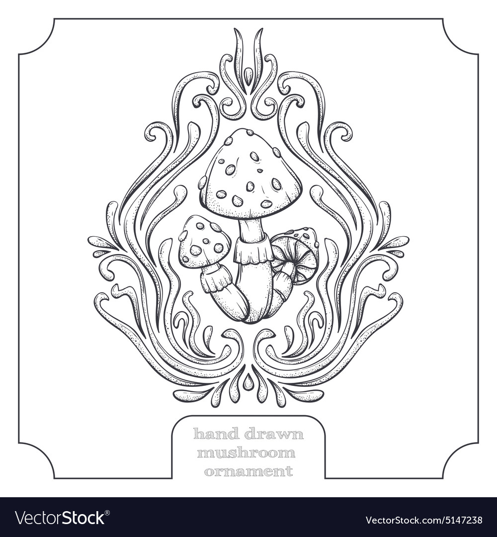 Mushroom and abstract pattern five