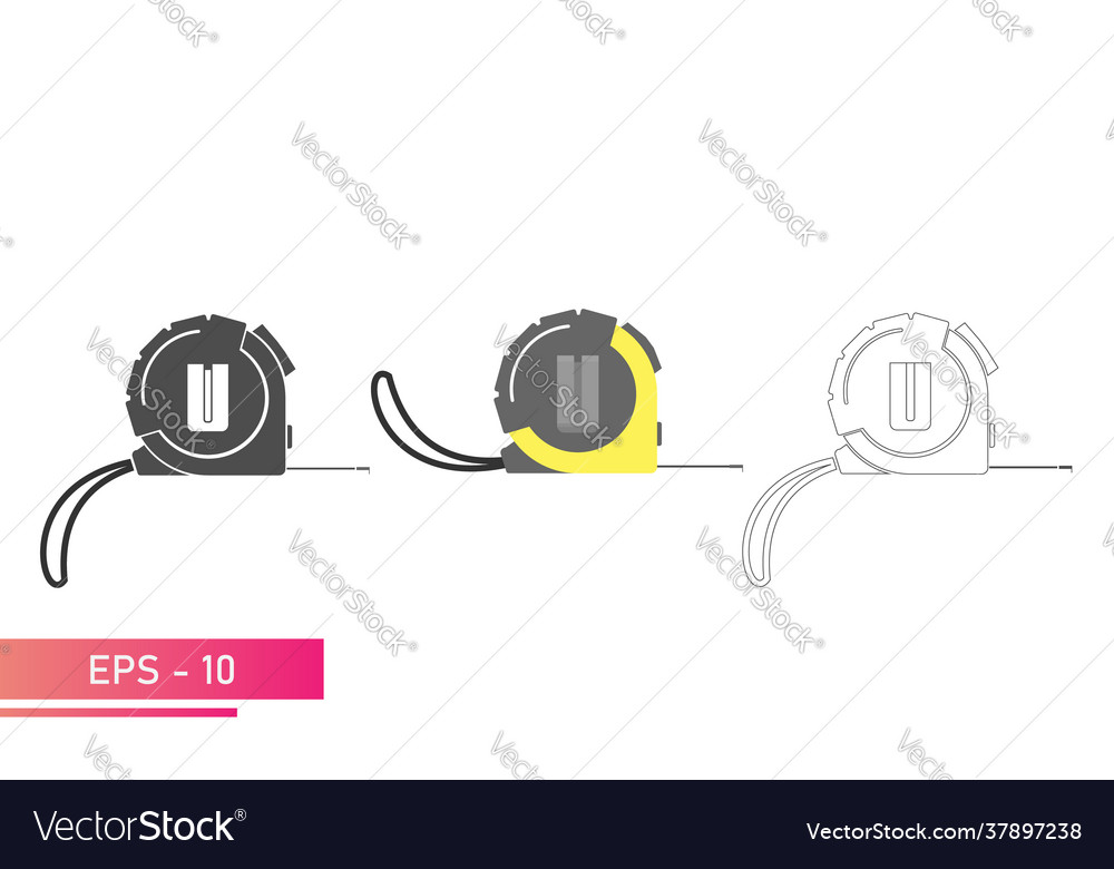Set measuring tape with a flexible strap Vector Image Set measuring tape with a flexible strap