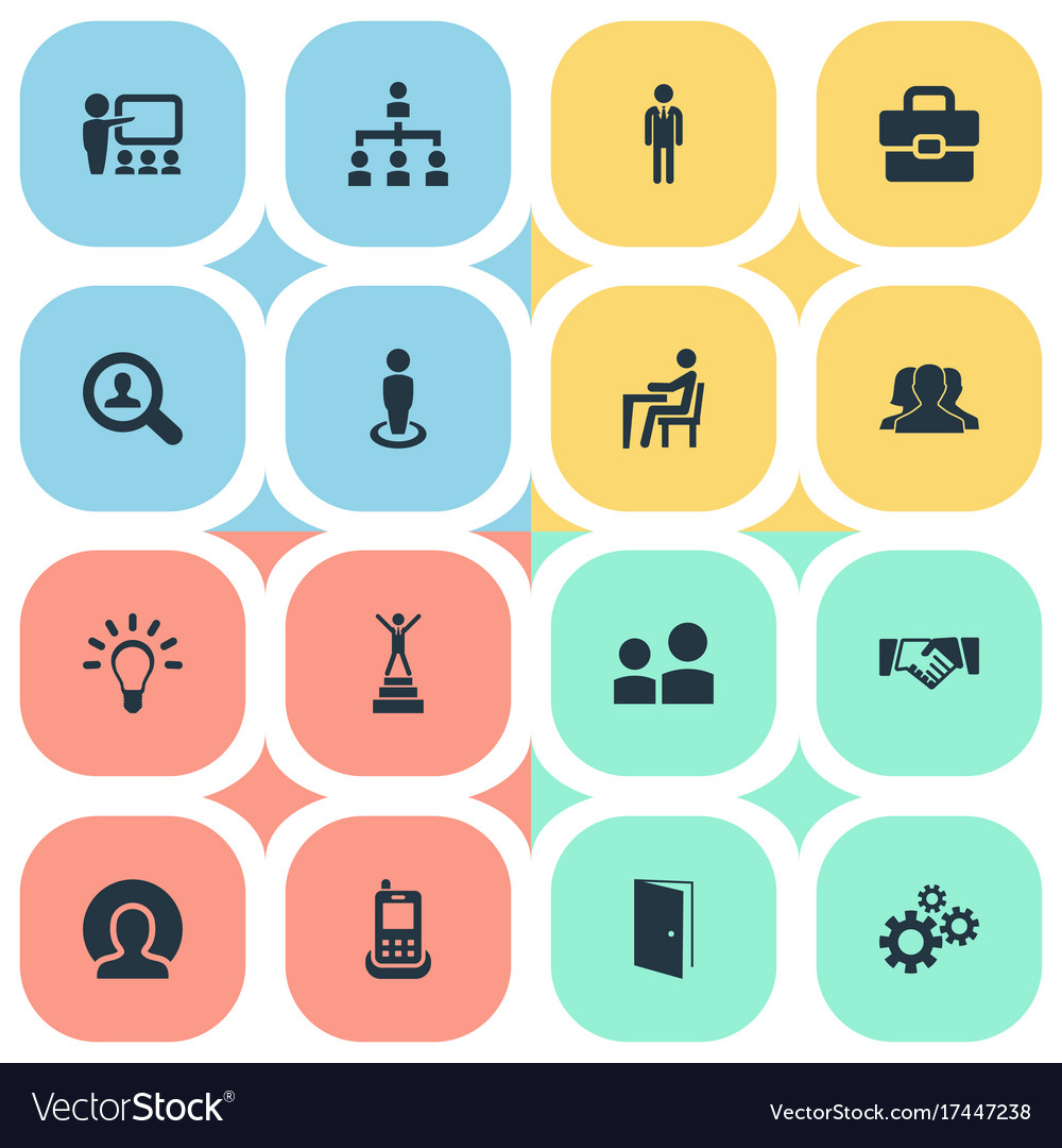 Set of simple icons element