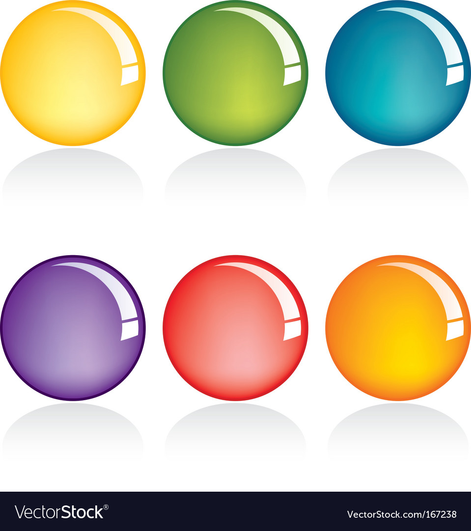 Six colors web button set Royalty Free Vector Image