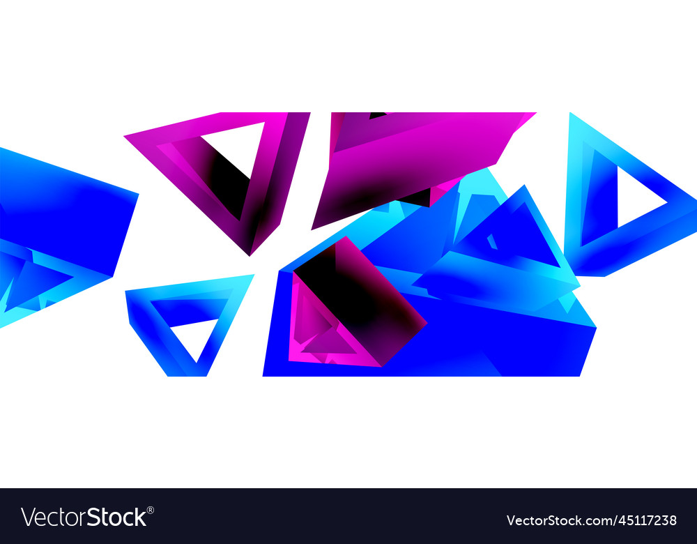 Triangle abstract background 3d basic