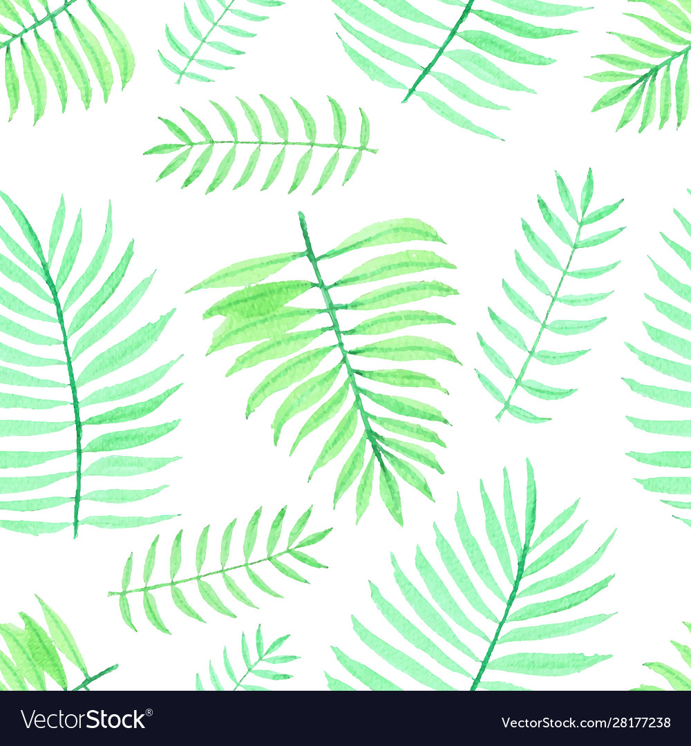 Watercolor Leaf Pattern - Tropical