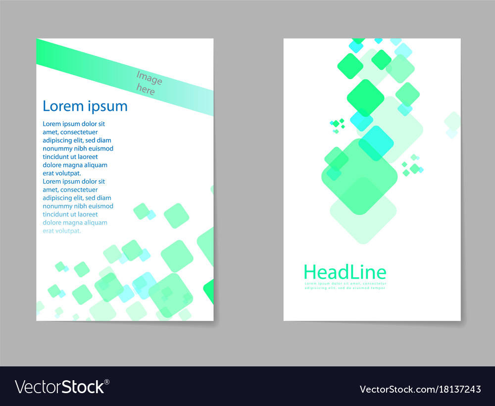 Abstract composition business card set box block
