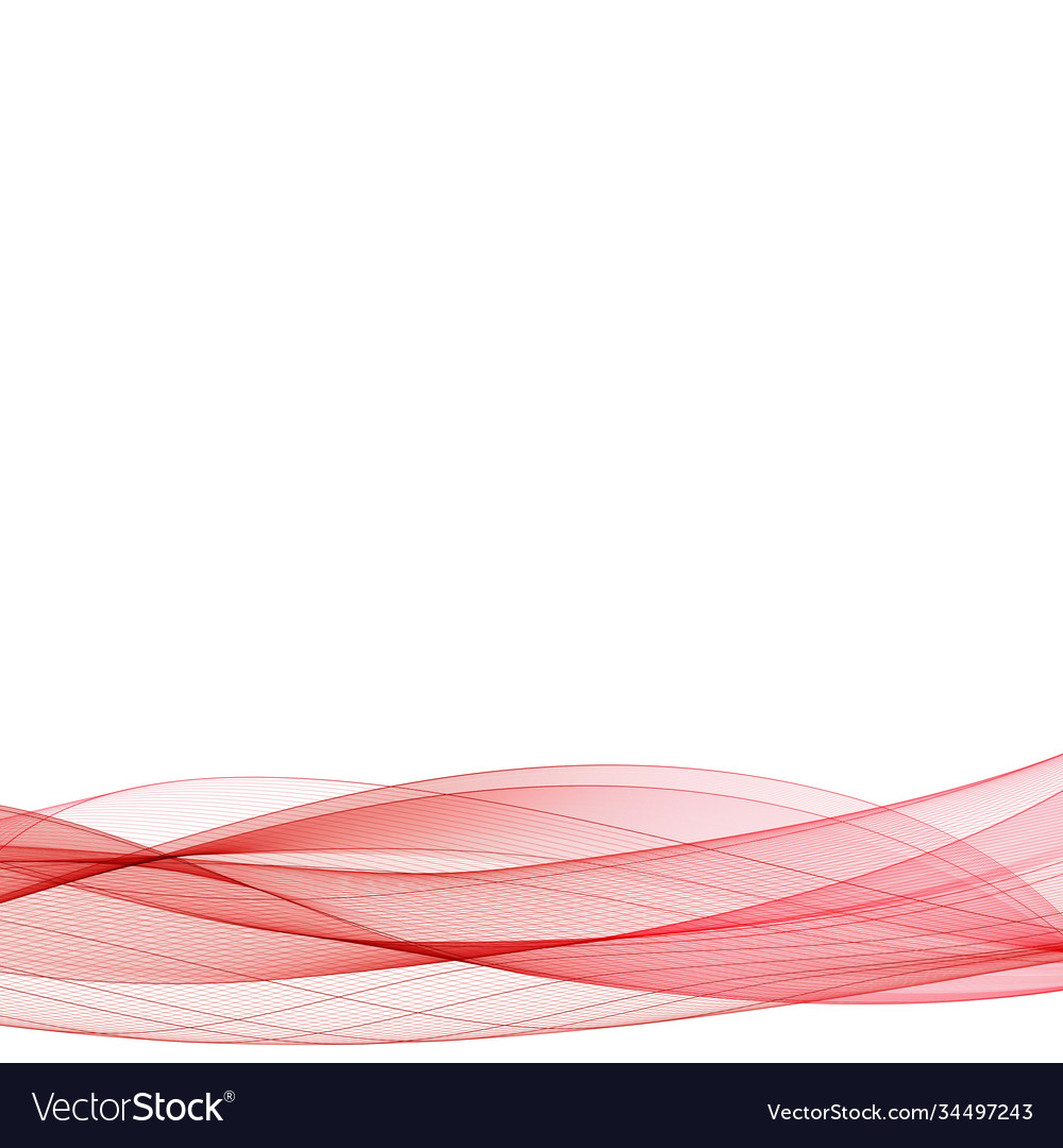 Abstract red color wave design element