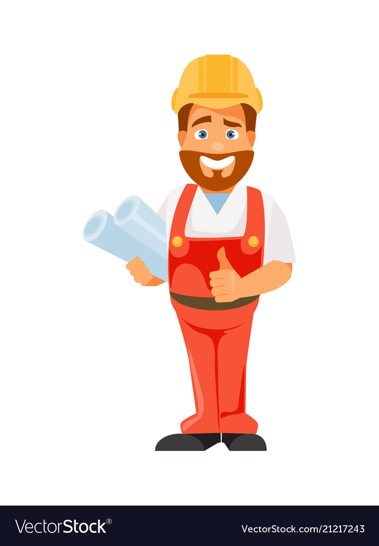 Builder cartoon Royalty Free Vector Image - VectorStock