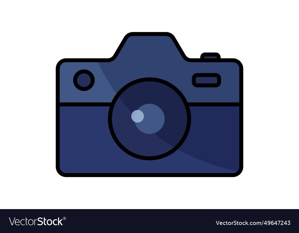 Camera element flat icon style vector image Camera element flat icon style