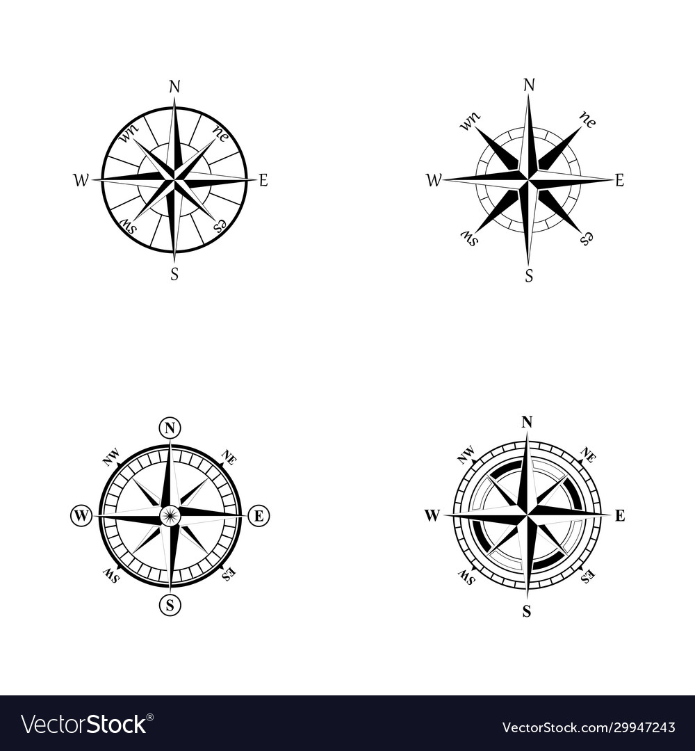 Kompasszeichen und Symbole