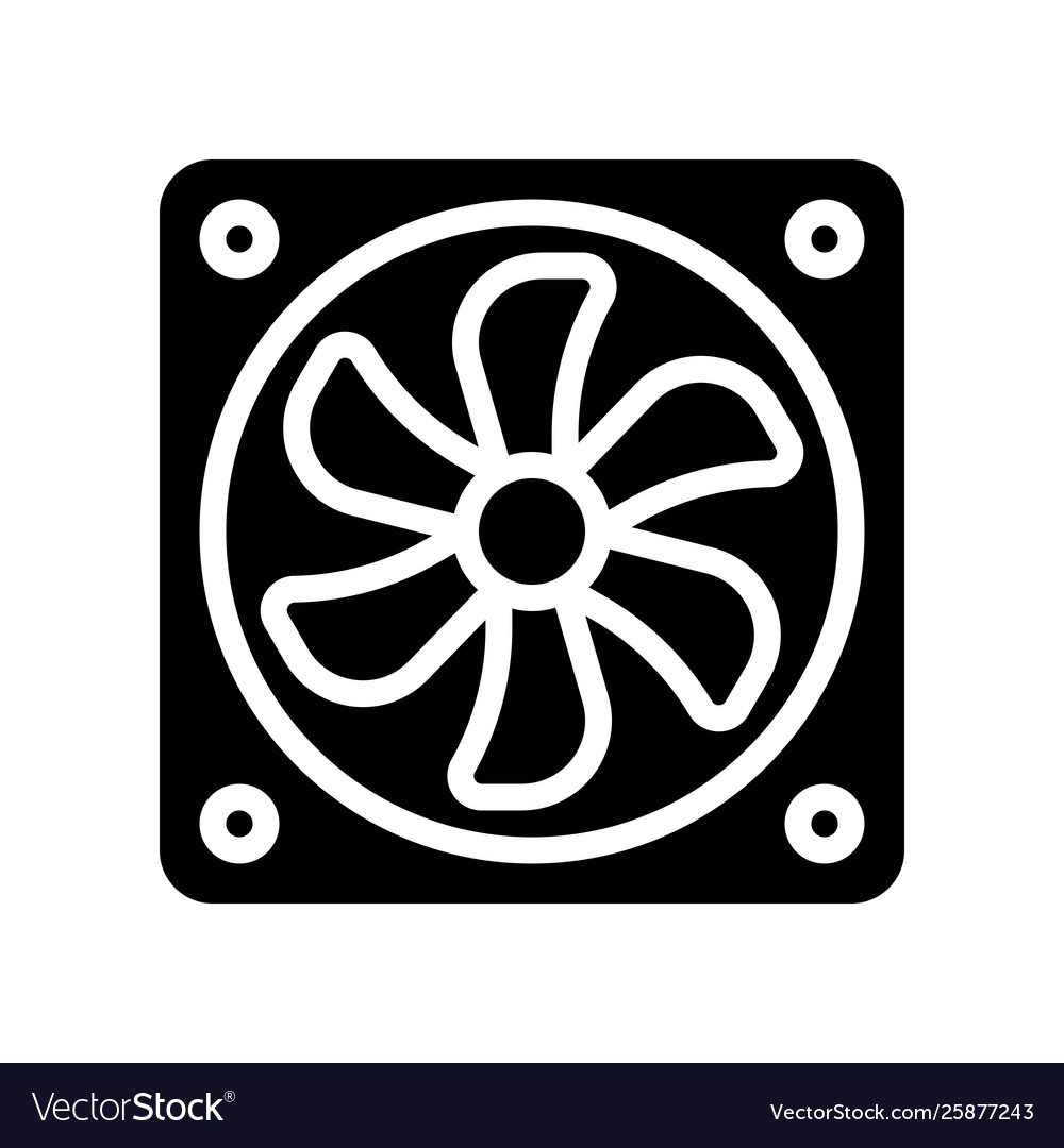 Exhaust fan isolated solid style icon