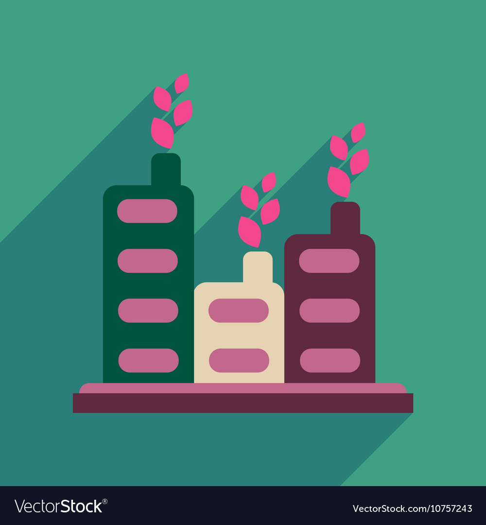 Flat web icon with long shadow