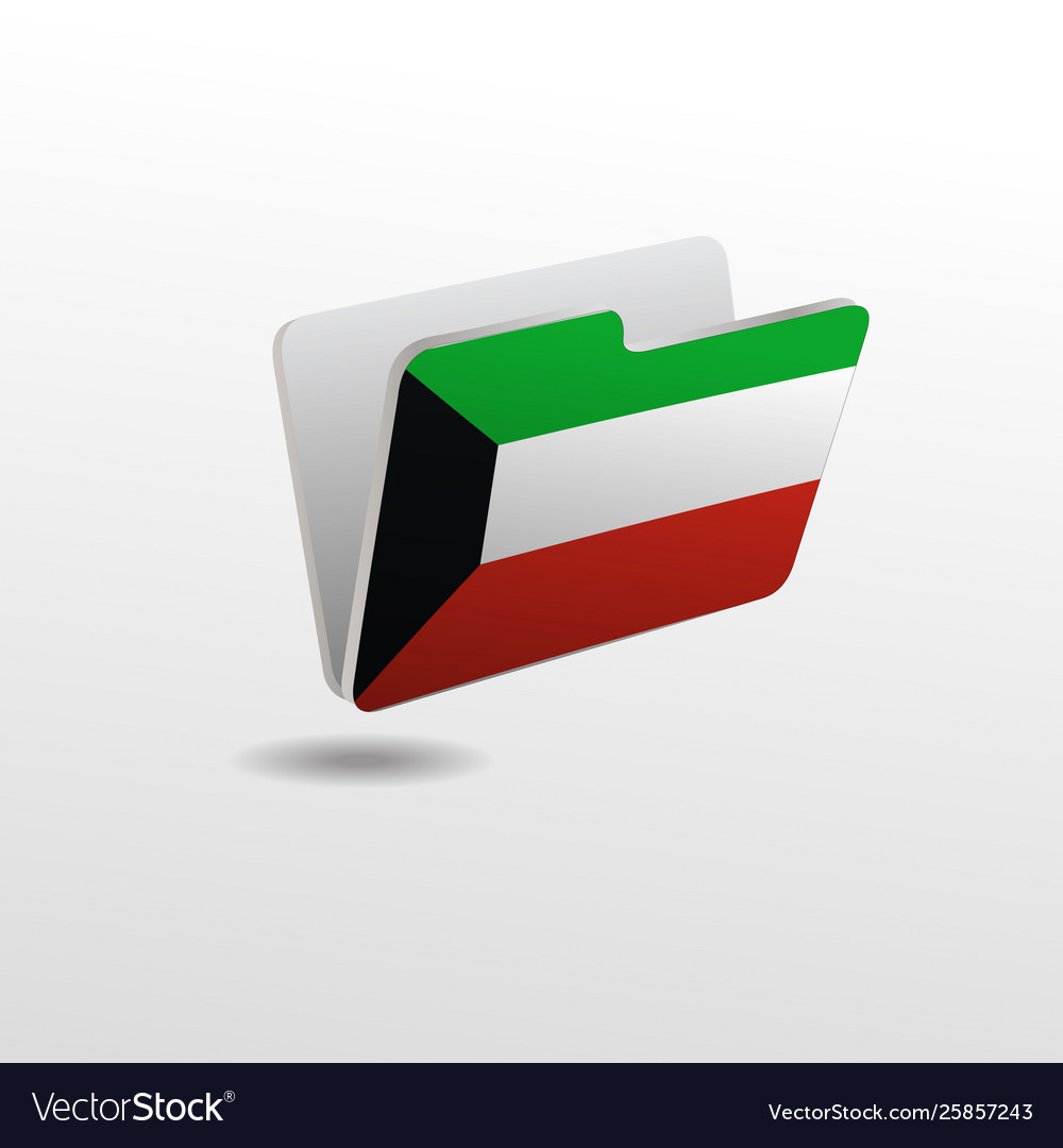 Folder with image flag kuwait