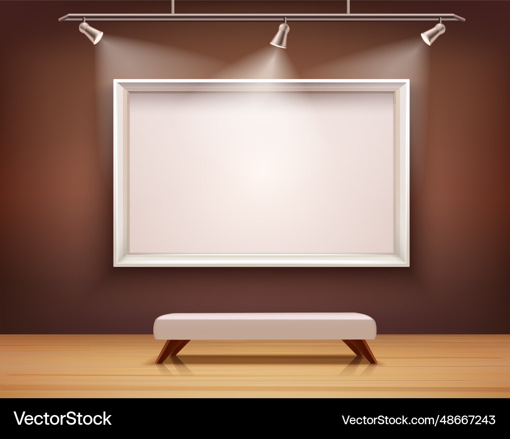 Gallery interior Royalty Free Vector Image - VectorStock