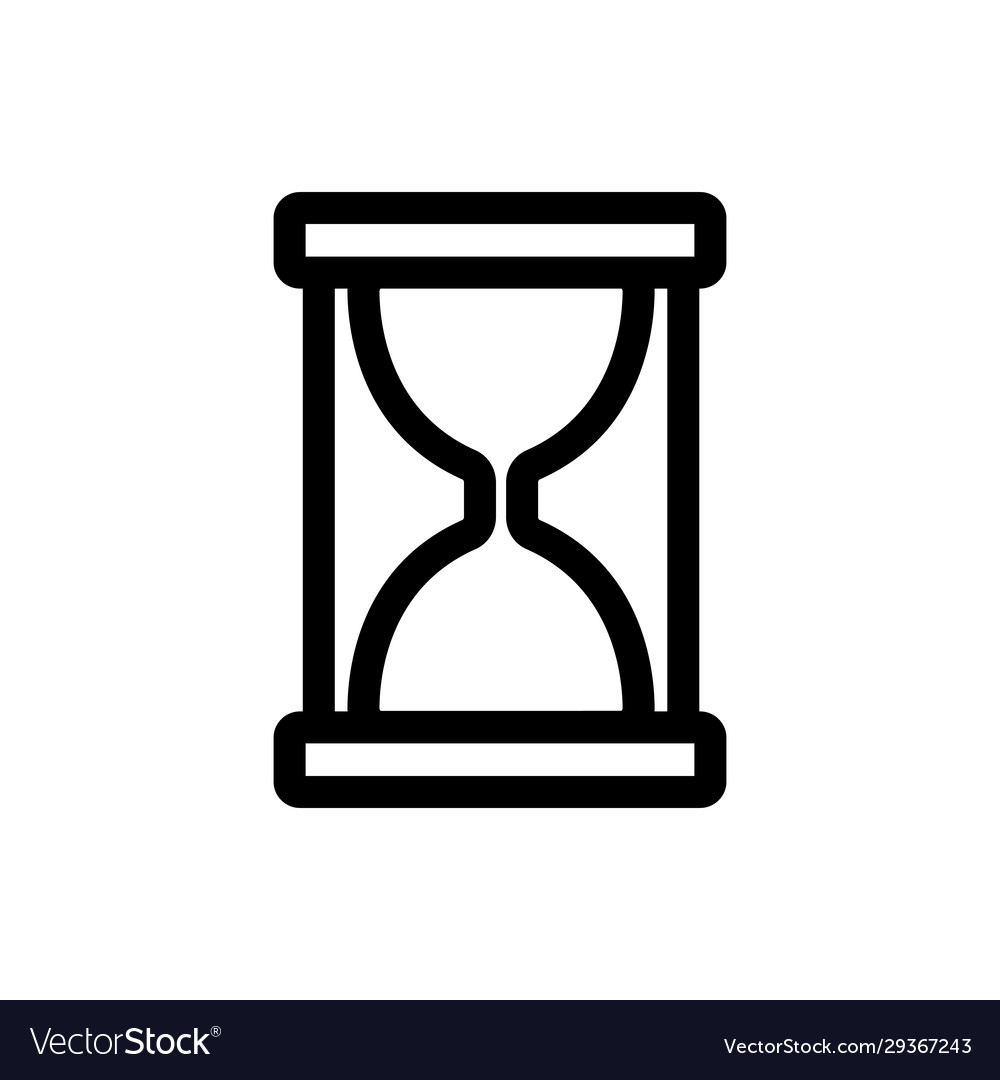 Hourglass icon isolated contour symbol