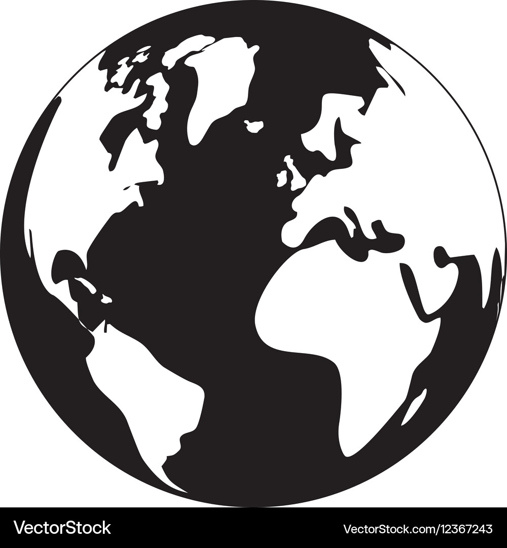 Isolated world earth Royalty Free Vector Image