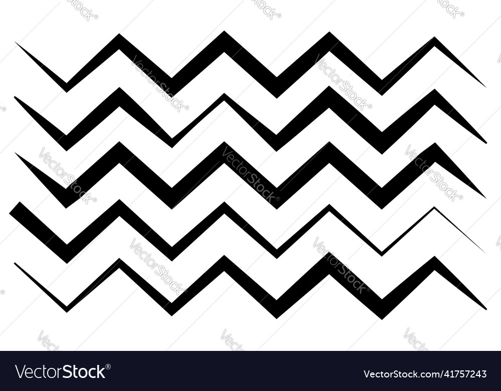 Line stripe element with distorted deformed effect vector image Line stripe element with distorted deformed effect