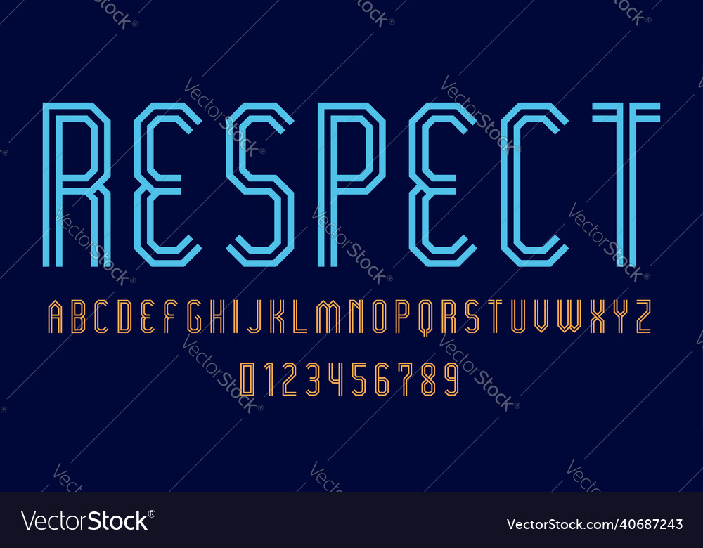 Modern Line Alphabet Set