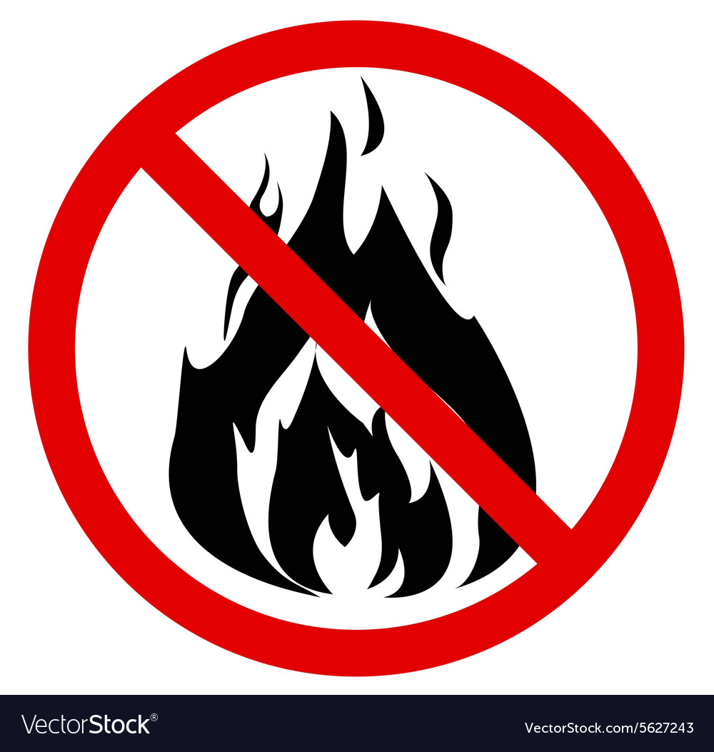 No fire Royalty Free Vector Image - VectorStock