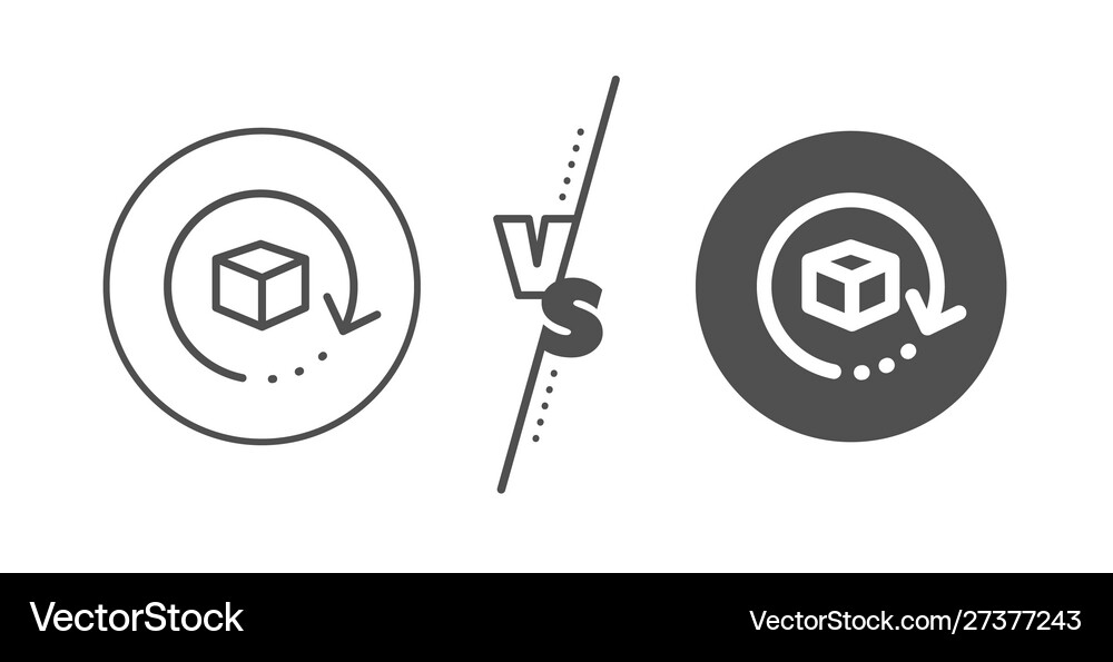 Return package line icon delivery parcel sign Vector Image