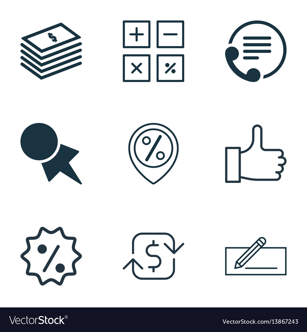 Set of 9 ecommerce icons includes recurring vector image Set of 9 ecommerce icons includes recurring