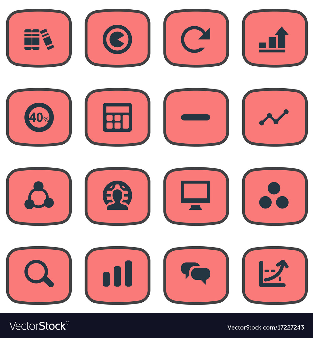 Set of simple statistic icons