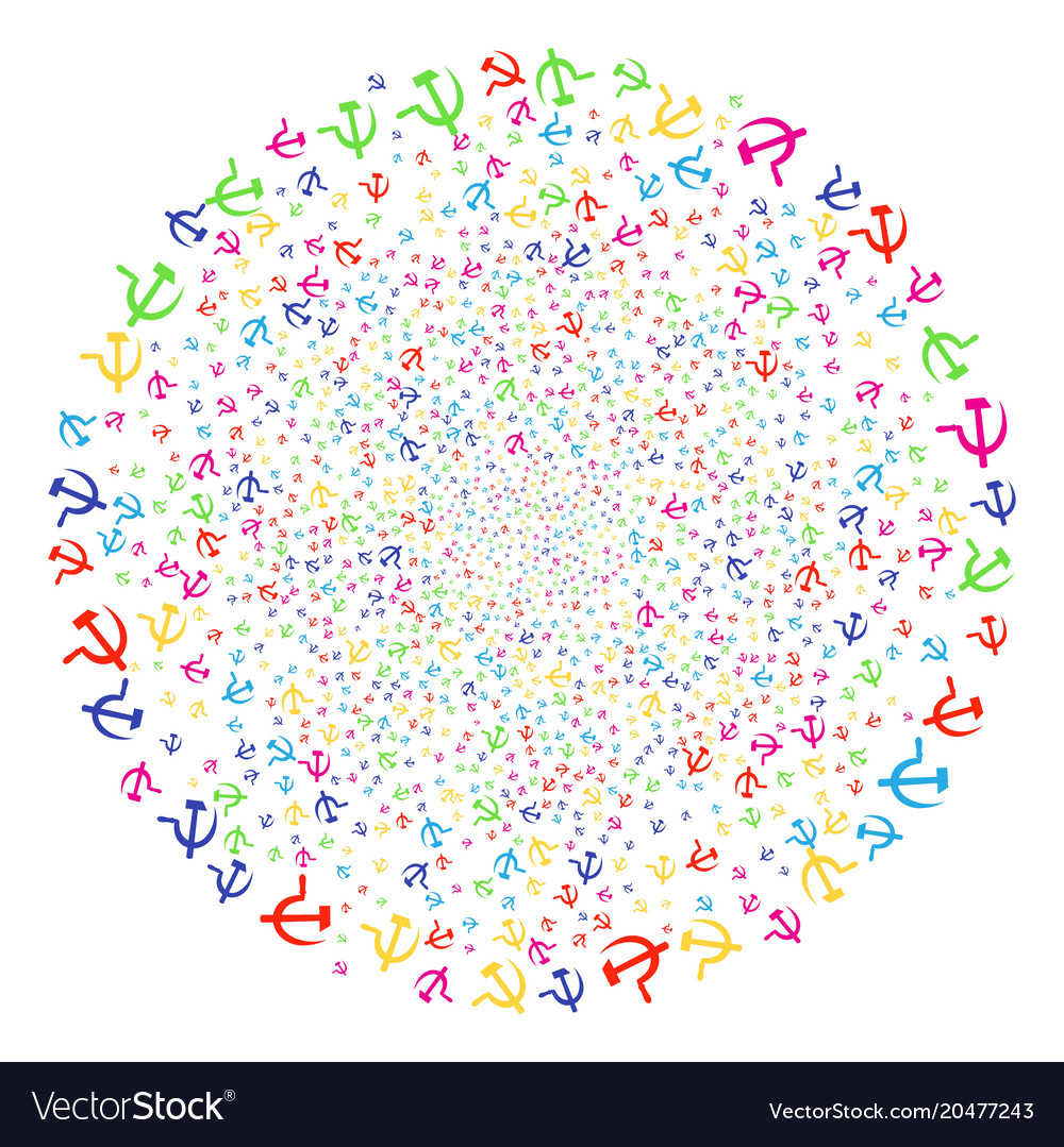 Sickle and hammer exploding round cluster