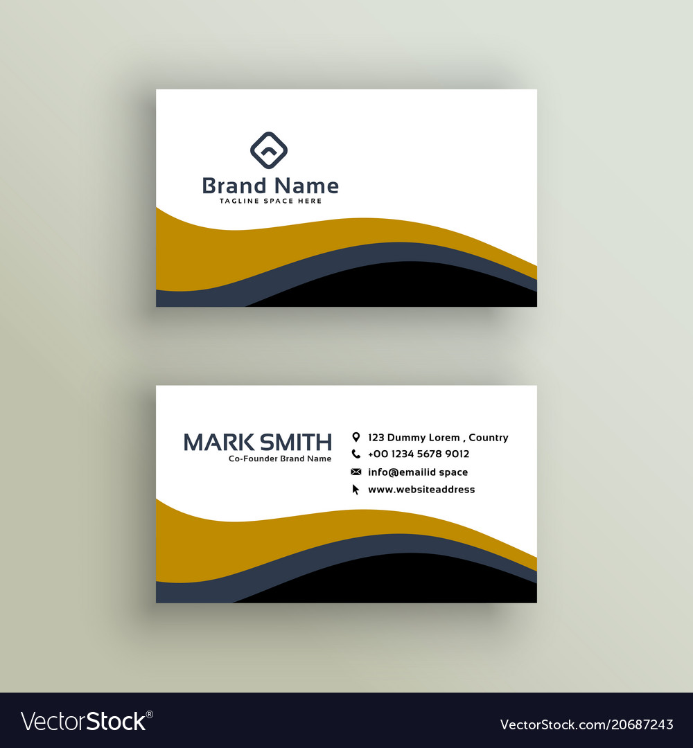 stylish wavy business card design stylish name card design