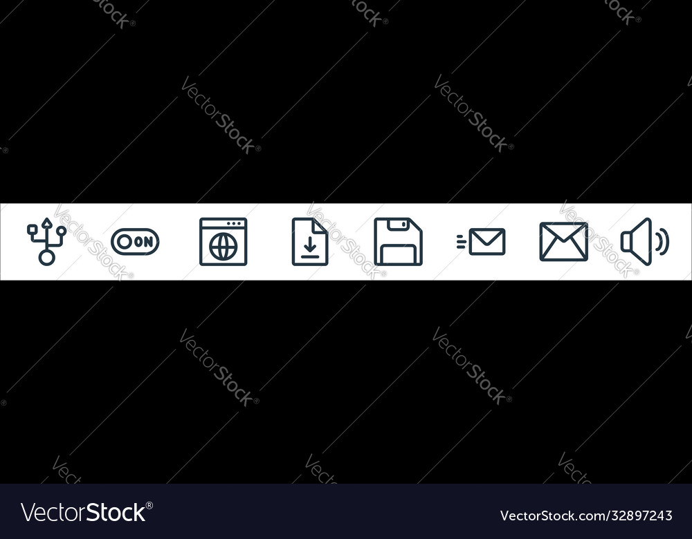 Ui line icons linear set quality vector image Ui line icons linear set quality