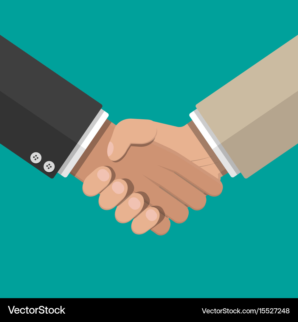 Businessmans handshake shaking hands Royalty Free Vector