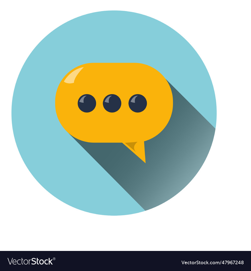 Chat cloud circle icon Royalty Free Vector Image