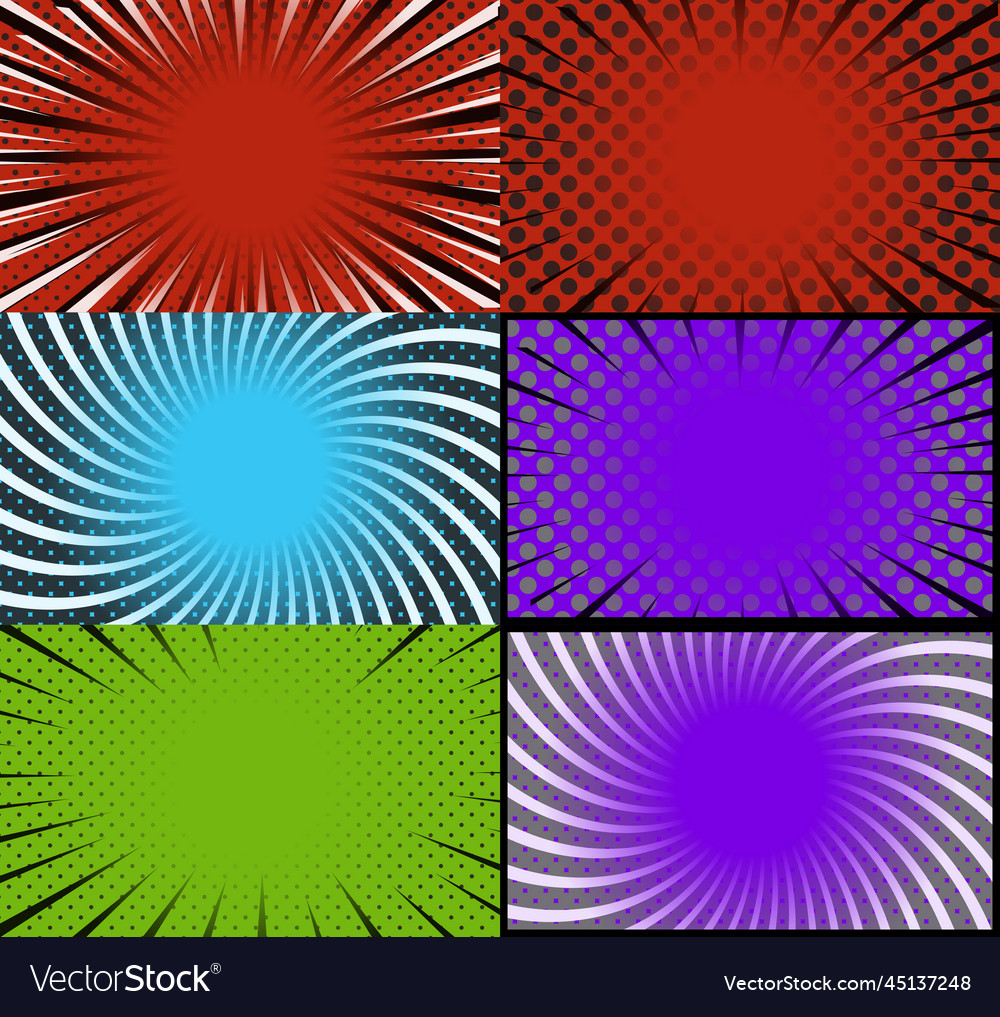 Comic book colorful frames background