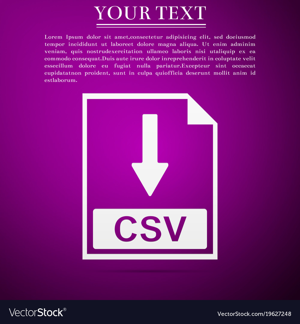 Csv file document icon download button