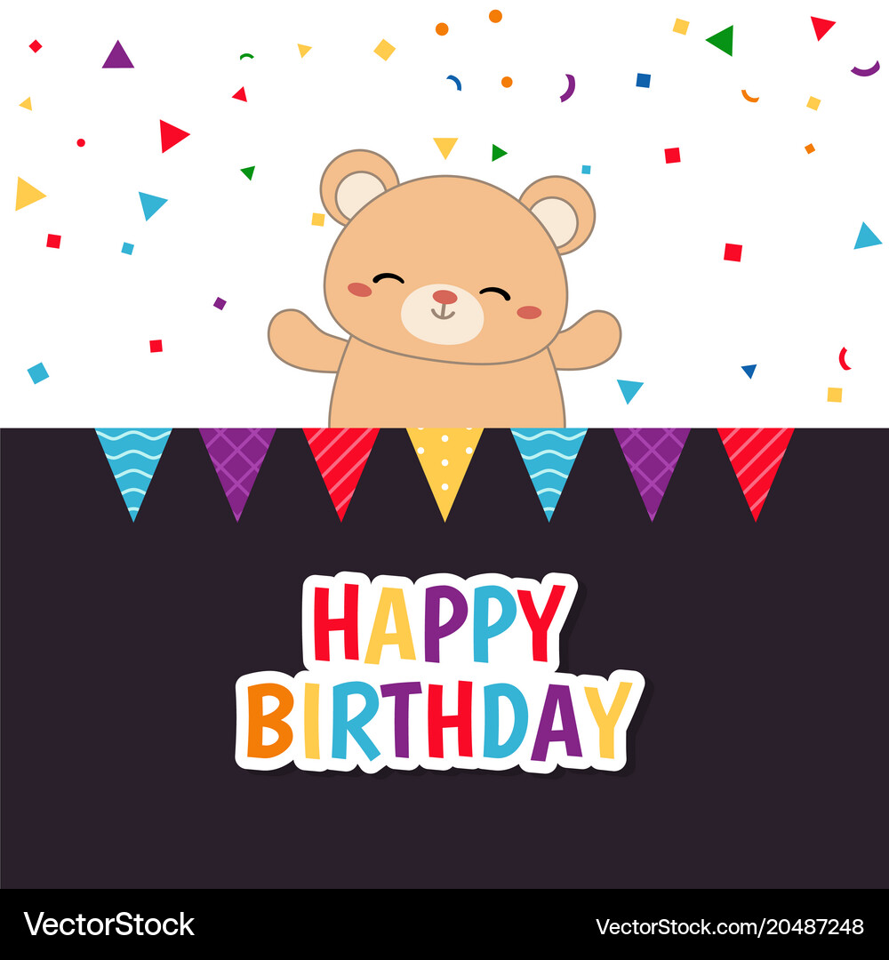 Cute bear Royalty Free Vector Image - VectorStock