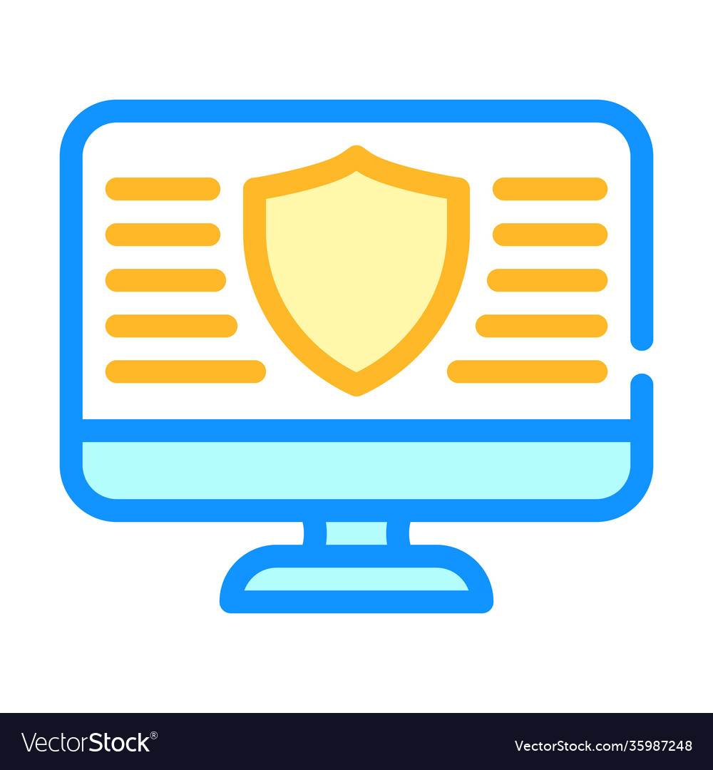 Data security operating system color icon