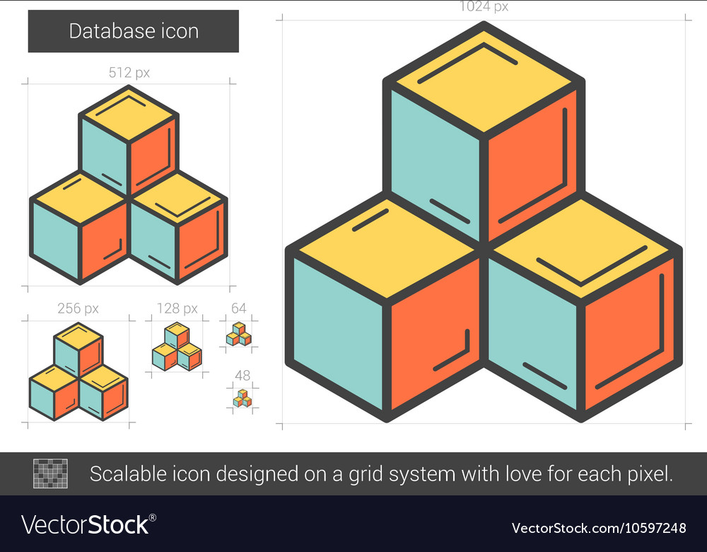 Database line icon