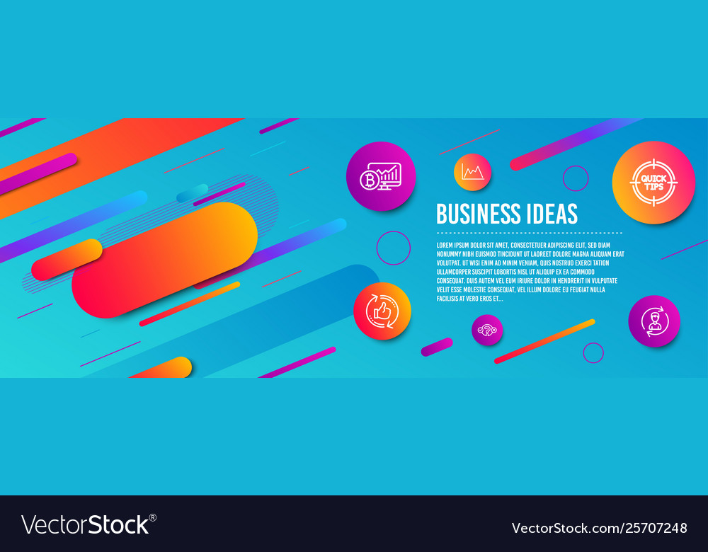 Diagram quiz test and refresh like icons set vector image Diagram quiz test and refresh like icons set