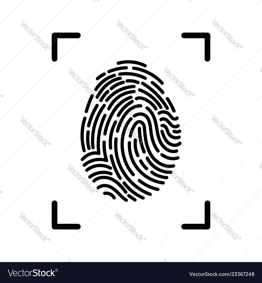 Editable Fingerprint Scan Icon