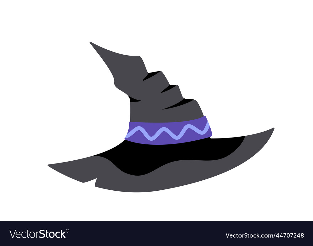 Hat of wizard and witch halloween cartoon Vector Image