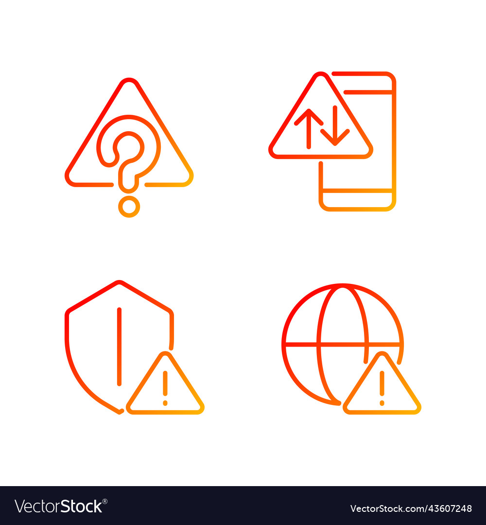 Internet connection issues pixel perfect gradient Vector Image Internet connection issues pixel perfect gradient