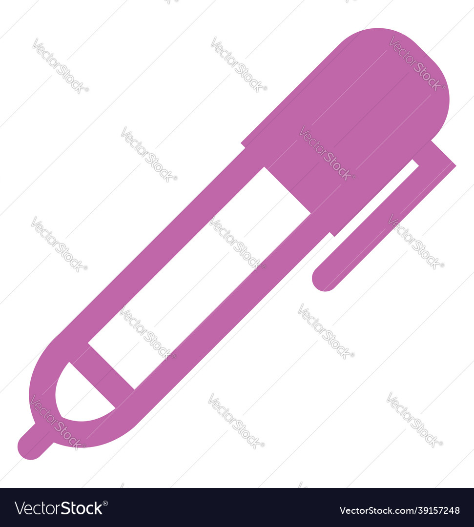 Purple pen on a white background Royalty Free Vector Image