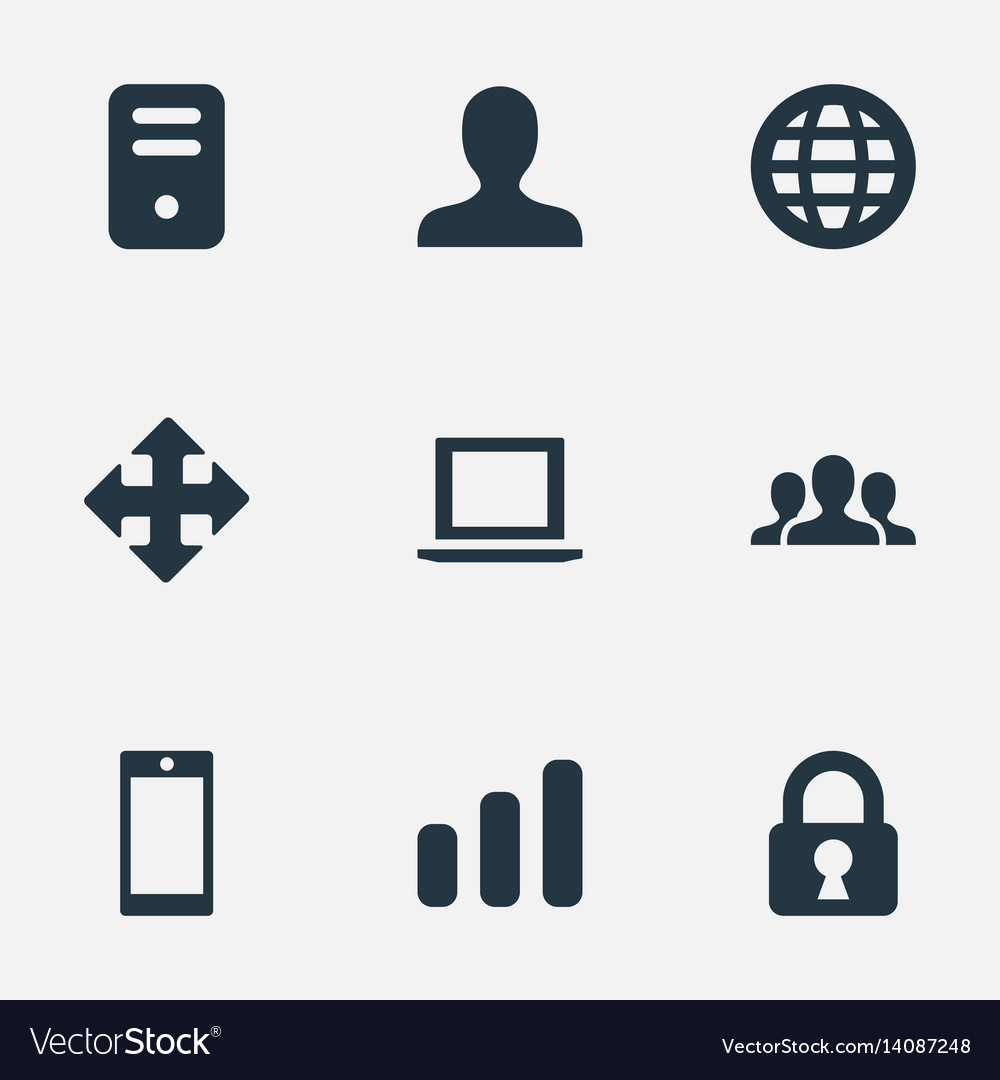 Set of simple apps icons