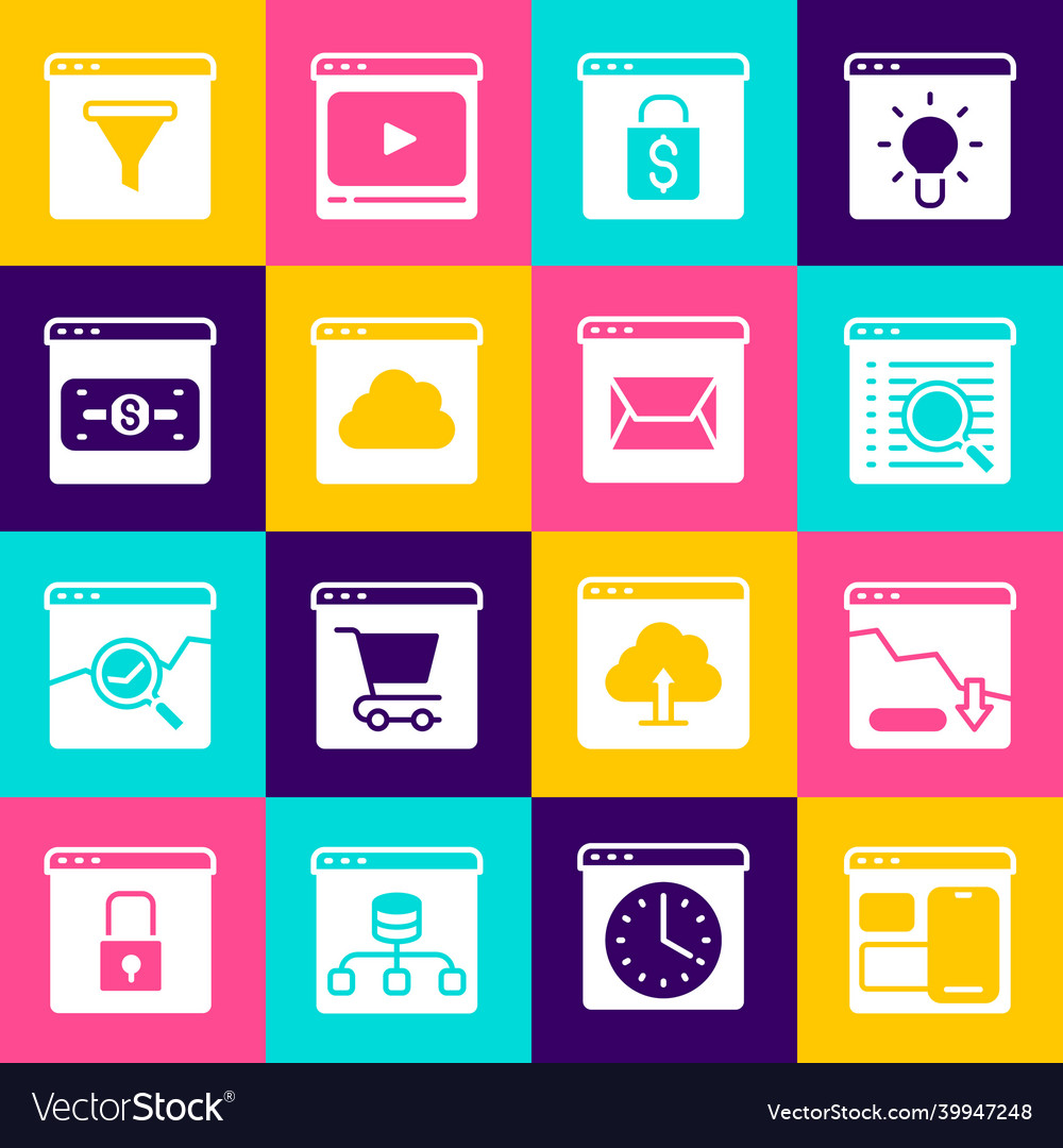 Set web developer programming code financial vector image Set web developer programming code financial