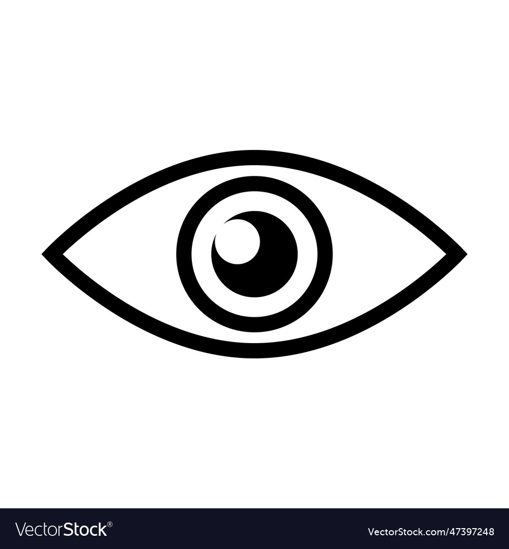 Simple beautiful eye icon Royalty Free Vector Image