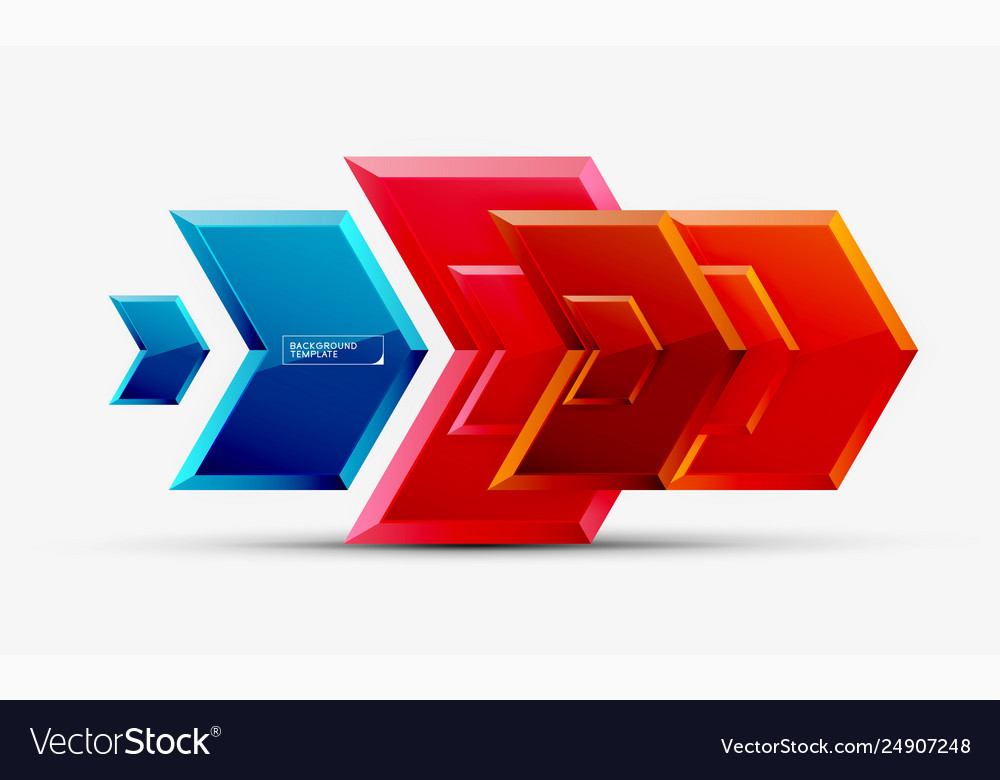 Techno arrow background template design vector image Techno arrow background template design