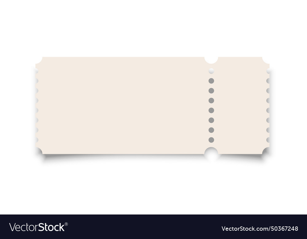Theater cinema ticket realistic template Vector Image Theater cinema ticket realistic template Vector Image