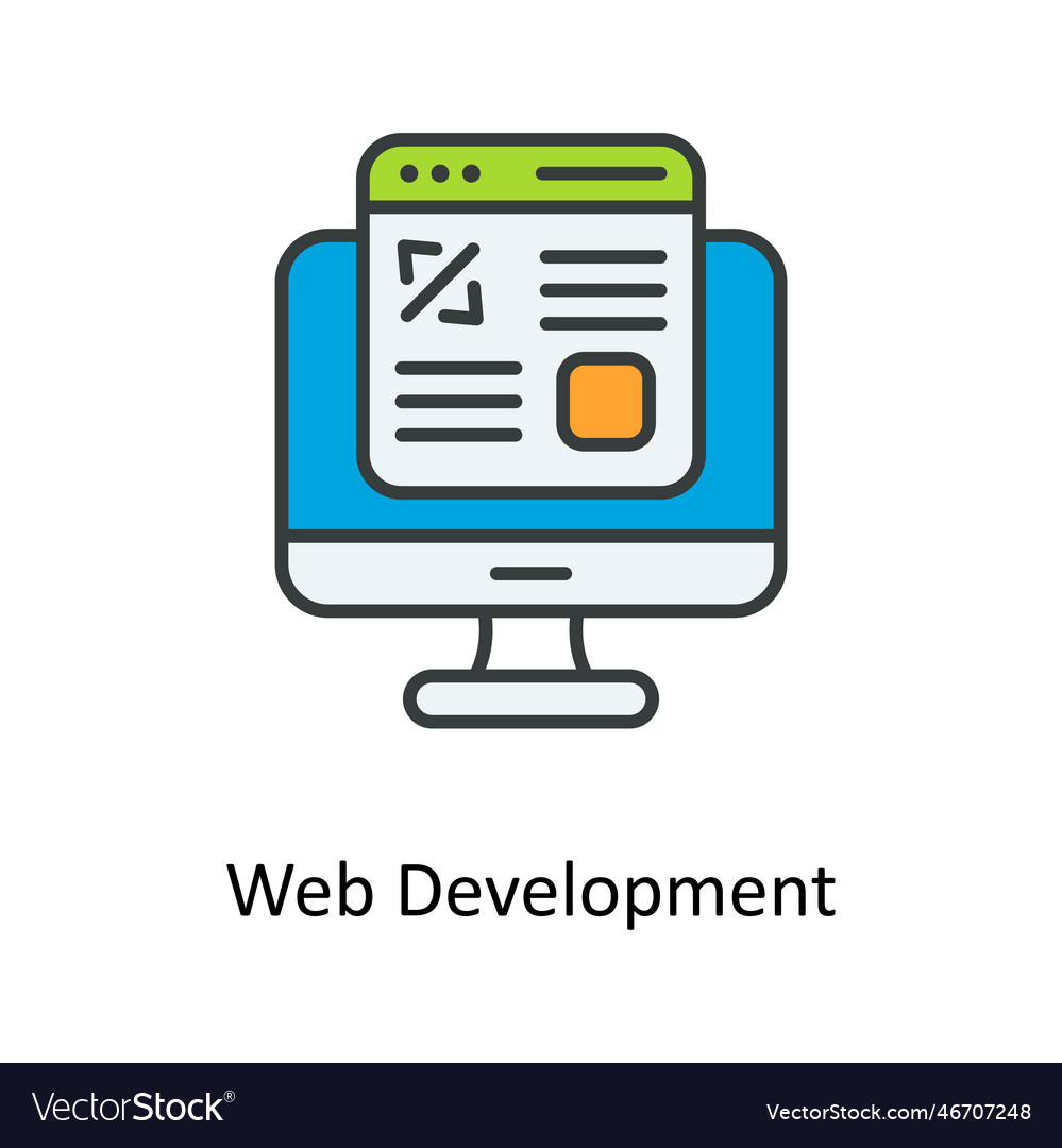 Web development fill outline icons simple