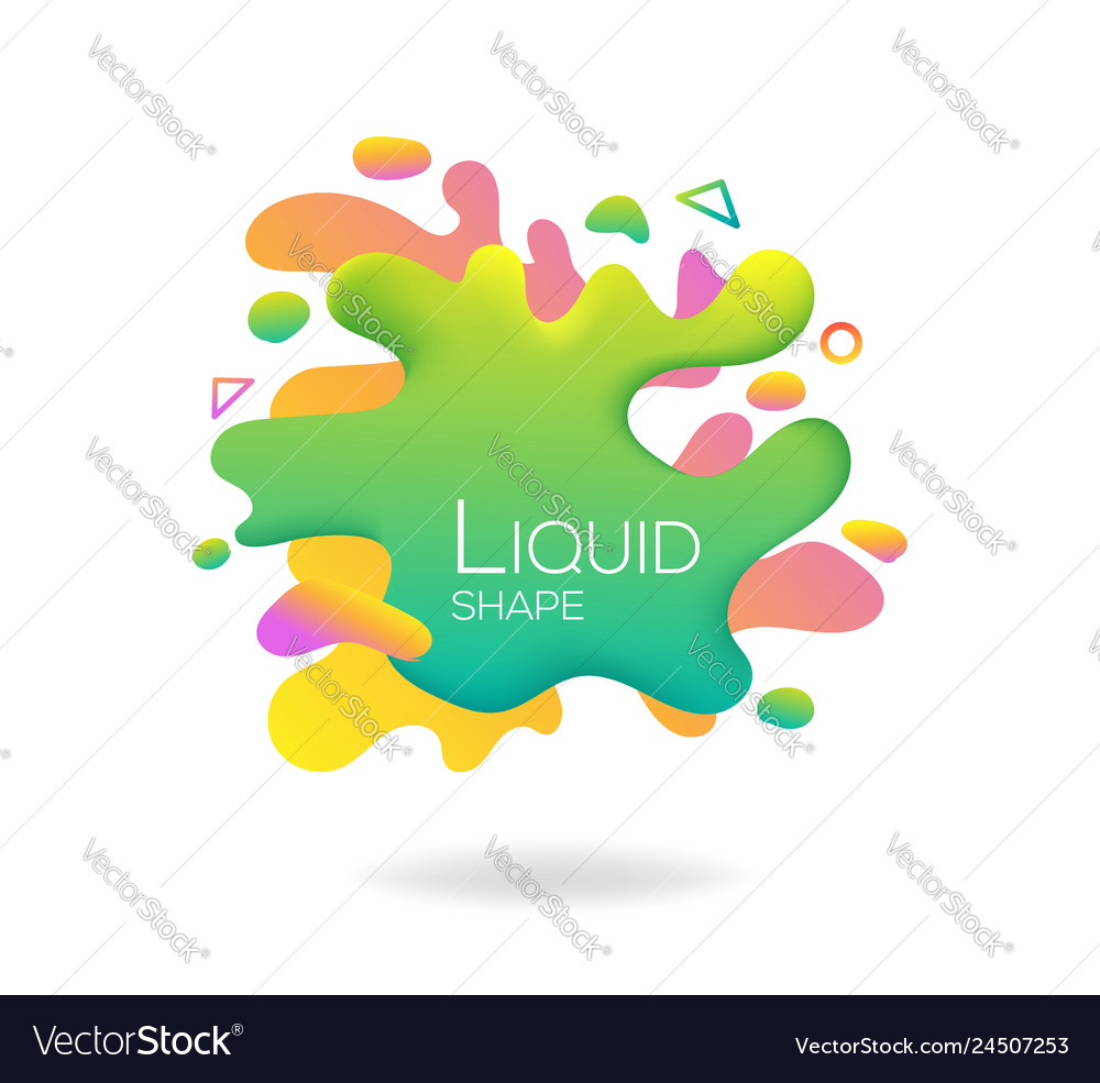 Abstract flowing liquid elements colorful forms vector image Abstract flowing liquid elements colorful forms