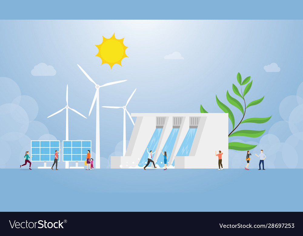 Clean energy renewable elctricity powerconcept