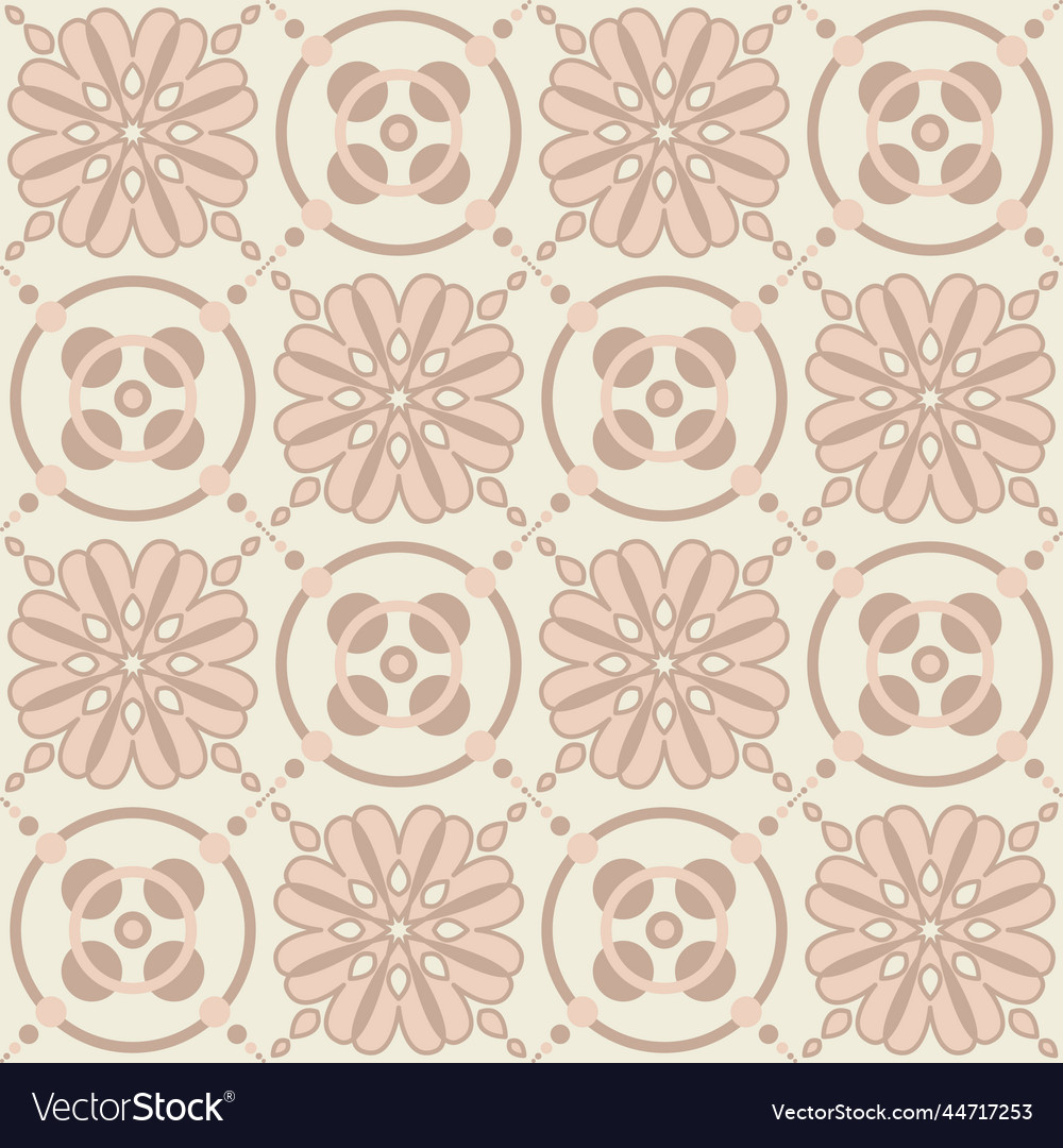 Creative ceramic tile beige monochrome pastel Vector Image